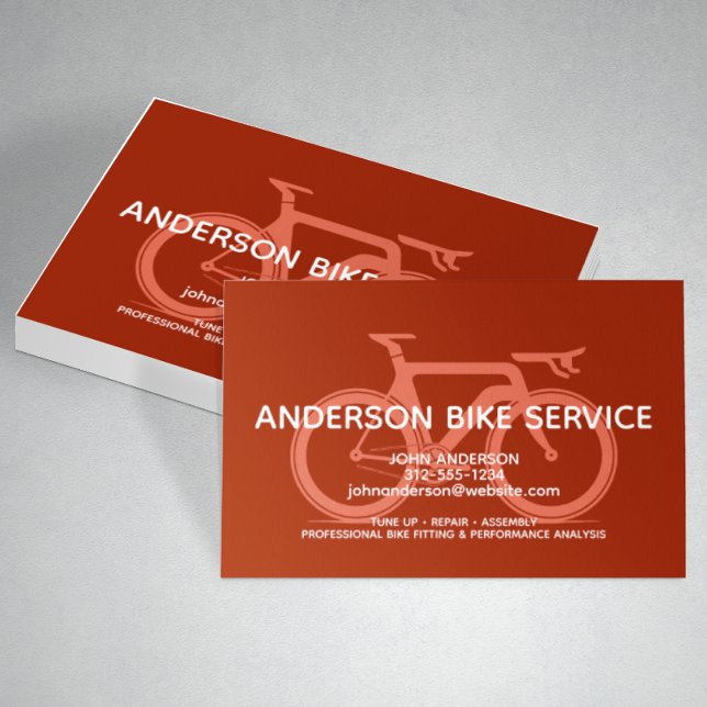 Modern Sport Bike Repair Maintenance Coaching Business Card (Creator Uploaded)