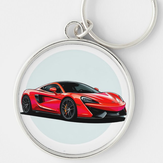 Modern Sports Car  Key Ring (Front)