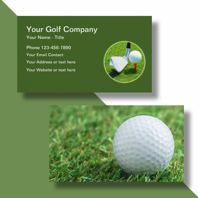 Modern Sports Golf Theme Business Cards (Creator Uploaded)
