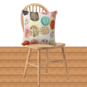 Modern Spotlight Pen & Ink Nature Pattern Cushion