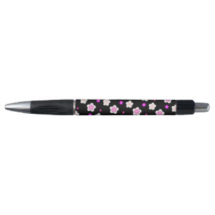 Modern Spring aqua gradient purple flora pattern