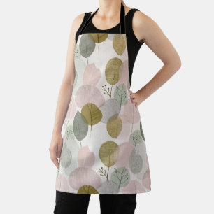Modern Spring Botanical All-Over Print Apron
