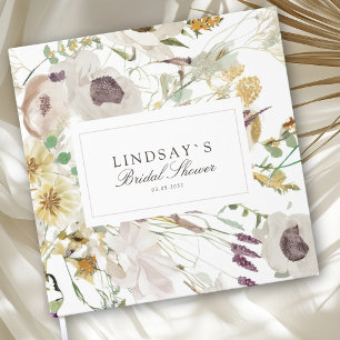 Modern Spring Bridal Shower Guest Book