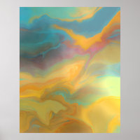 Modern Spring Colours Abstract Painting Art