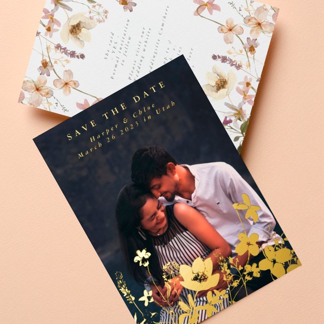 Modern Spring Elegant Wildflower Boho Photo Save T (Creator Uploaded)