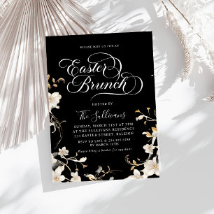 Modern Spring Floral Easter Brunch Invitation