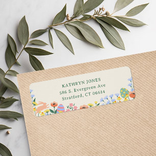 Modern Spring Floral Return Address