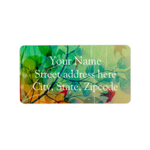 Modern Spring Floral Wedding Label