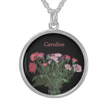 Modern Spring Flower Illustration + Custom Name