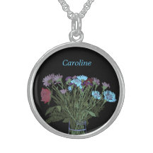 Modern Spring Flower Illustration + Custom Name