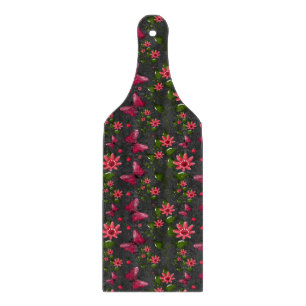 Modern Spring Garden Butterfly Floral gift Cutting Board