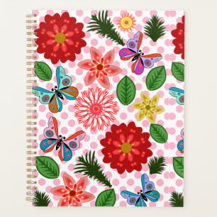 Modern Spring Garden Butterfly Floral Planner