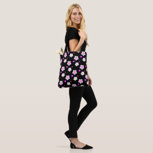 Modern Spring gradient purple flora pattern  Tote Bag