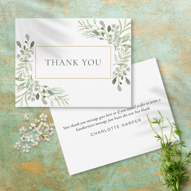 Modern Spring Leaves Business Thank You Card (Creator Uploaded)