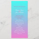 modern spring pink turquoise ombre wedding program programme<br><div class="desc">modern chic spring ombre turquoise and pink wedding invitations,  fuschia wedding favours,  turquoise ombre wedding favours,  pink ombre party favours.</div>