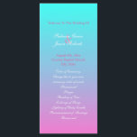 modern spring pink turquoise ombre wedding program programme<br><div class="desc">modern chic spring ombre turquoise and pink wedding invitations,  fuschia wedding favours,  turquoise ombre wedding favours,  pink ombre party favours.</div>