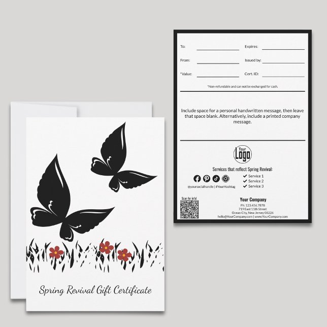 Modern Spring Revival Business Gift Certificate (Modern Spring Revival Business Gift Certificate)