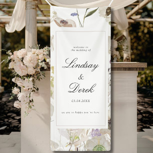 Modern Spring Wedding Welcome Banner