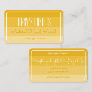Modern Square Border Pastel Rainbow Ombre Honey Business Card