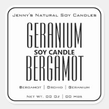 Modern Square Border Simple Plain White Candles 