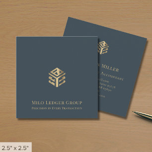 Modern Square Business Cards Custom Logo