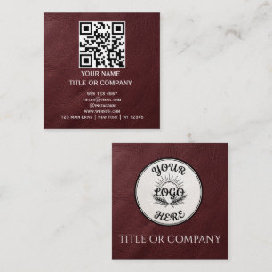 modern square business cards, QR Code Card