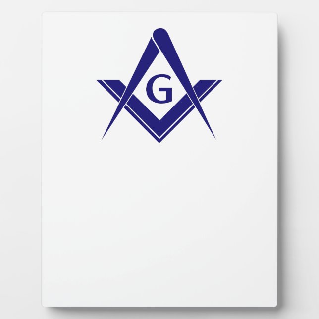 Modern Square & Compasses Plaque (Front)
