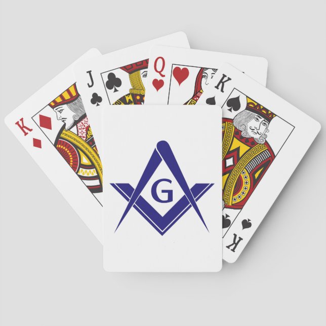 Modern Square & Compasses Playing Cards (Back)