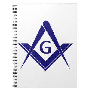 Modern Square & Compasses Spiral Notebook