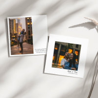 Modern Square Minimal Candid Handwritten Wedding