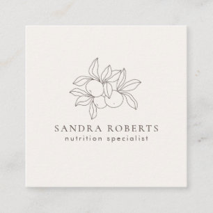 Modern square nutrition specialist Business Card