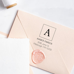 Modern Square Return Address Stamp