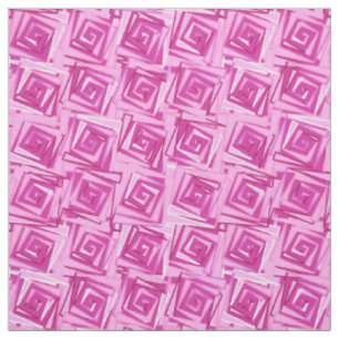 Modern Square Spirals, Orchid and Violet Fabric