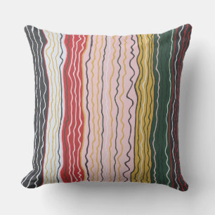 Modern Squiggles 2 20 x 20 Outdoor Throw Pillow