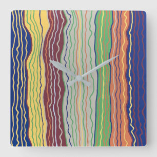 Modern Squiggles 3 Wall Clock