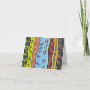Modern Squiggles 4 Blank Note Card