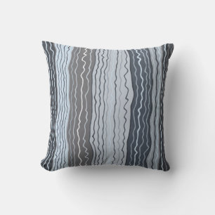 Modern Squiggles 5 16 x 16 Poly Throw Pillow