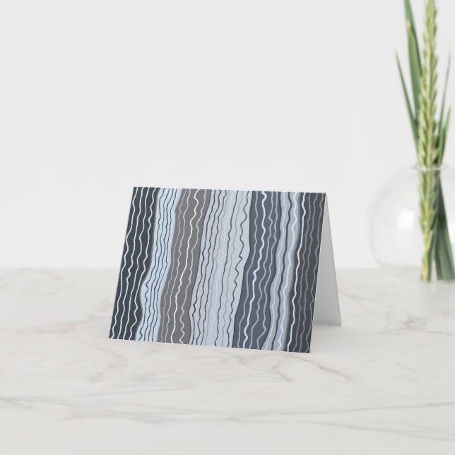Modern Squiggles 5 Blank Note Card (Front)