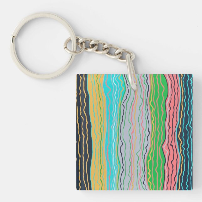 Modern Squiggles Keychain (Front)
