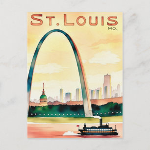 Modern St.Louis Mo. Colorful Classic City Postcard