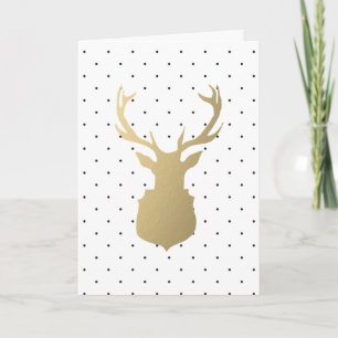 Modern Stag Holiday Photo Greeting Card