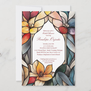Modern Stained Glass Bridal Shower Invitation