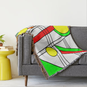 Modern Stained-Glass Look Throw Blanket