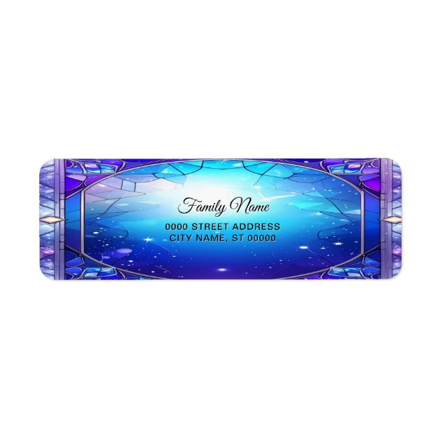 Modern Stained Glass Pattern Return Address (Front)
