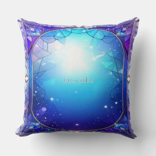 Modern Stained Glass Pattern Throw Pillow
