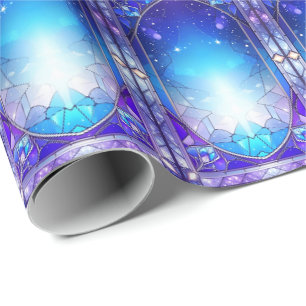 Modern Stained Glass Pattern Wrapping Paper
