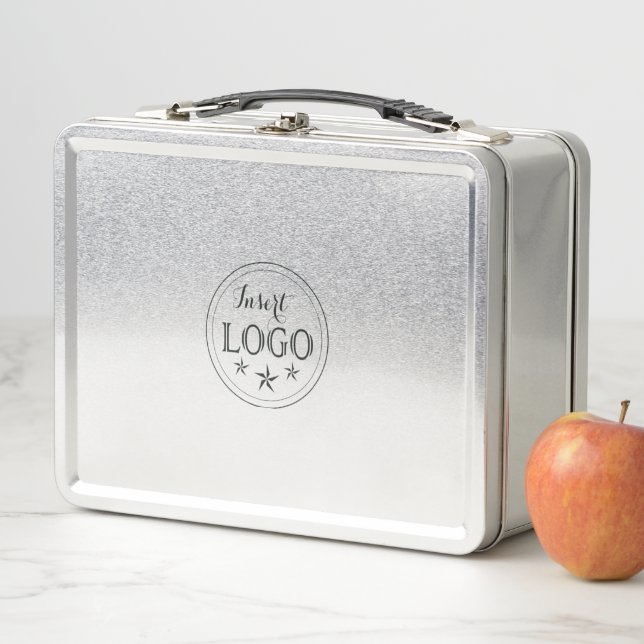 Modern Stainless Lunchbox Featuring Your Logo (In Situ)