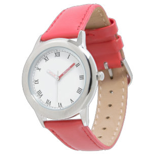 Modern Stainless Steel Watch for Kids in Red