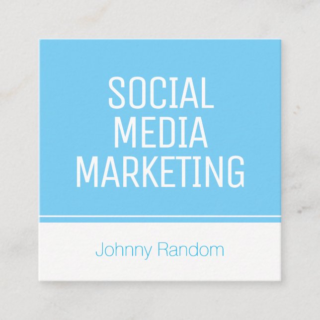 Modern stand out cover square business card (Front)