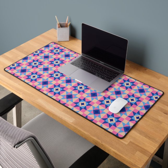 Modern Star Block Quilt Desk Mat (Office 2)